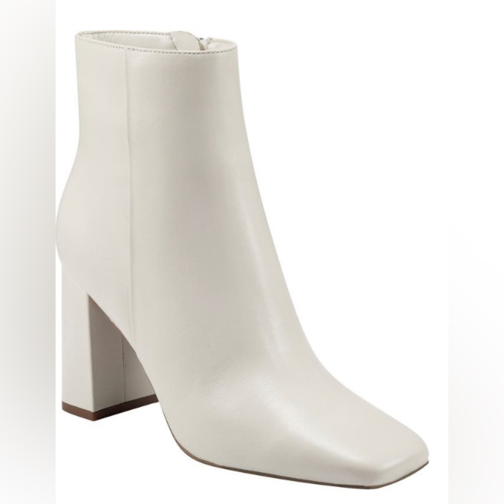Marc fisher Square toe Bootie Ivory